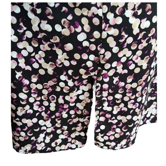 Anne Klein Multicolor Crew Neck 1/4-Button Up Long Sleeve Shift Dress Women Sz M - Picture 8 of 12